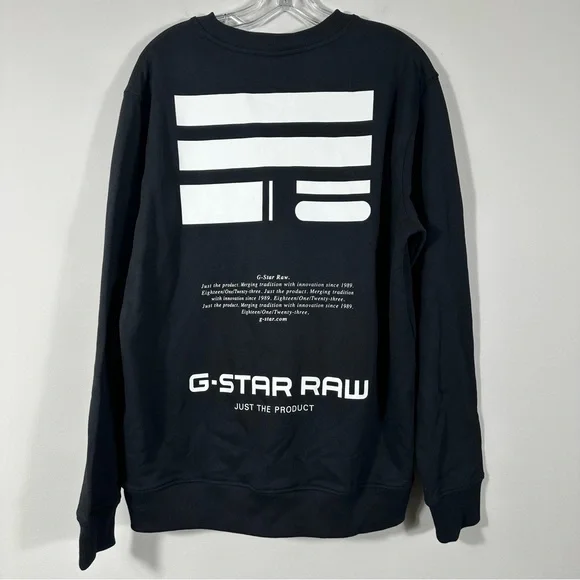 NWT G-Star Raw Mens The Raw Definition Black Cotton knit Sweater Size Large - Picture 5 of 14